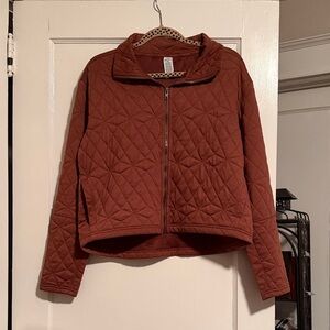 RBX Women's Quilted Bomber Jacket in Rust NWT